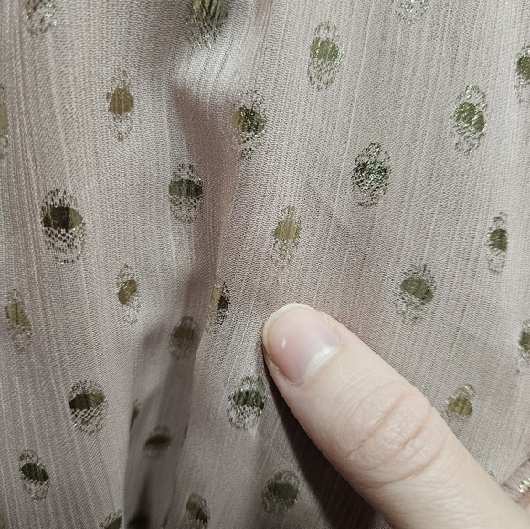 Lulus Delight at Dawn Gold and Mauve Print Surplice Romper Small - Picture 13 of 13